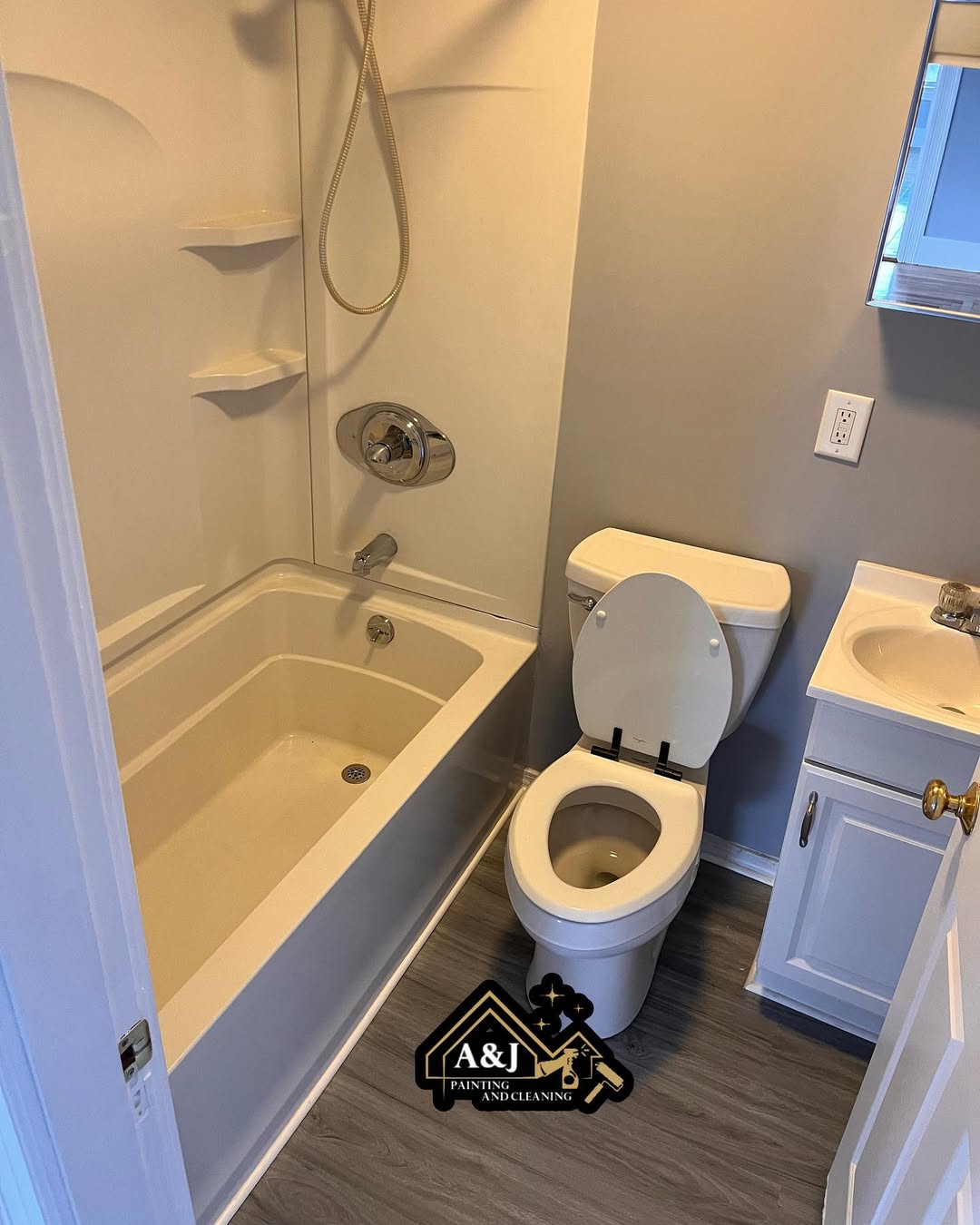 Bathroom after professional cleaning