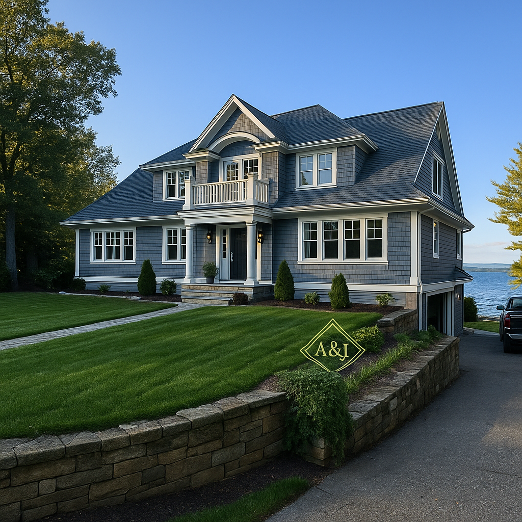 Painted New England style house